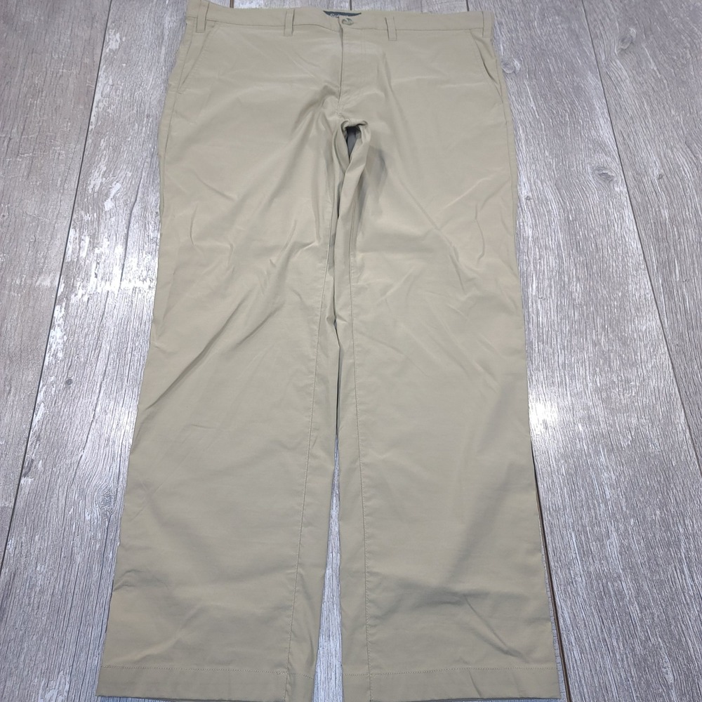 Eddie Bauer Travex Guide Chino Pants Mens 40x32 Tan Khaki Stretch Outdoor
